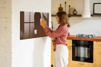 Magnetická popisovateľná tabuľa v hnedej farbe