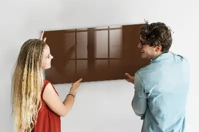 Magnetická popisovateľná tabuľa v hnedej farbe