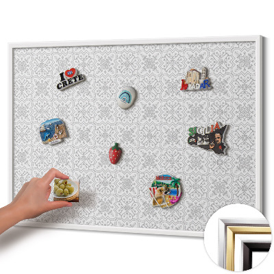 Magnetická tabuľa s bielym rámom Pravidelný ornamentálny vzor