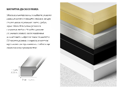 Magnetická tabuľa s bielym rámom Drevená štruktúra s živicou