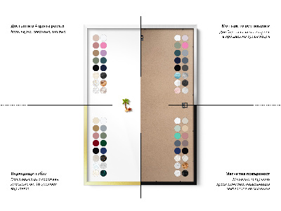 Magnetická tabuľa s bielym rámom Elegantný svetlý kameň