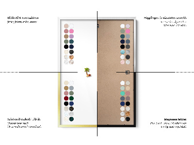 Magnetická tabuľa s bielym rámom Elegantný svetlý kameň