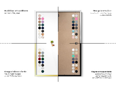 Magnetická tabuľa s bielym rámom Elegantný svetlý kameň
