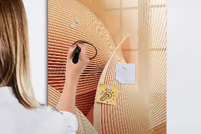 Magnetická tabuľa na kreslenie s abstraktným vzorom vĺn