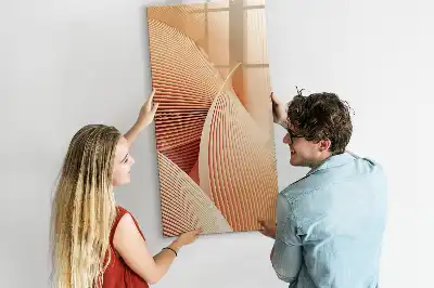 Magnetická tabuľa na kreslenie s abstraktným vzorom vĺn