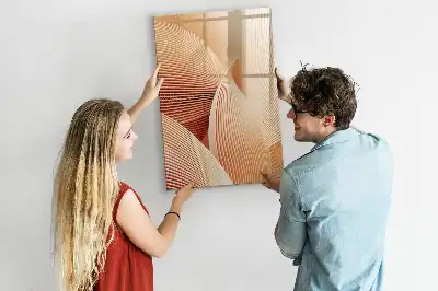 Magnetická tabuľa na kreslenie s abstraktným vzorom vĺn