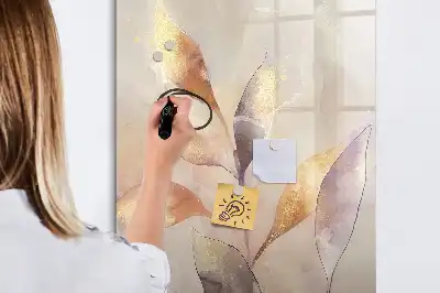Magnetická kresliaca tabuľa s motívom akvarelových rastlín