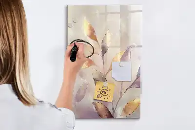 Magnetická kresliaca tabuľa s motívom akvarelových rastlín