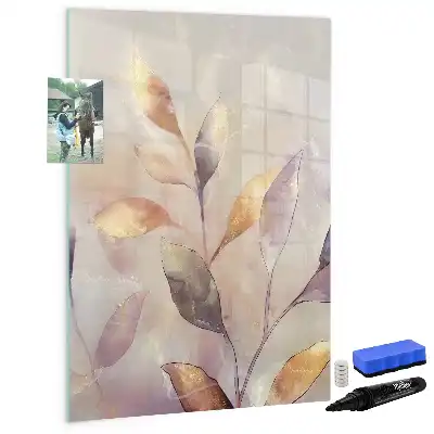 Magnetická kresliaca tabuľa s motívom akvarelových rastlín