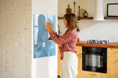 Magnetická tabuľa na kreslenie motív abstrakcia trojuholníkov