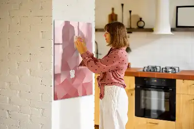 Magnetická kresliaca tabuľa s motívom abstrakcie trojuholníkov