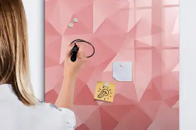Magnetická kresliaca tabuľa s motívom abstrakcie trojuholníkov