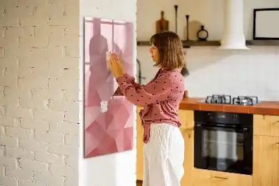 Magnetická kresliaca tabuľa s motívom abstrakcie trojuholníkov