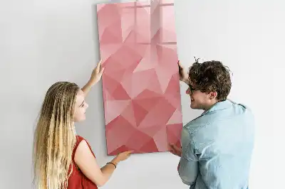 Magnetická kresliaca tabuľa s motívom abstrakcie trojuholníkov
