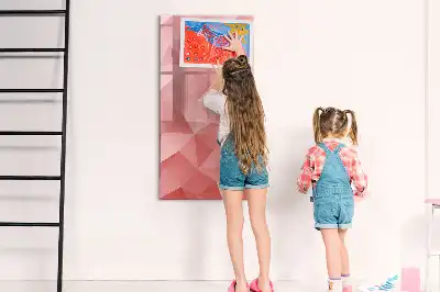 Magnetická kresliaca tabuľa s motívom abstrakcie trojuholníkov
