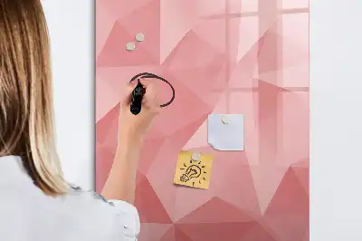 Magnetická kresliaca tabuľa s motívom abstrakcie trojuholníkov