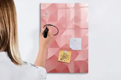 Magnetická kresliaca tabuľa s motívom abstrakcie trojuholníkov
