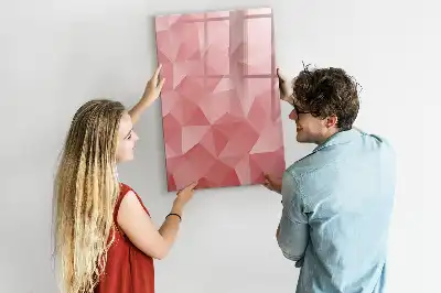 Magnetická kresliaca tabuľa s motívom abstrakcie trojuholníkov