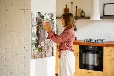 Magnetická tabuľa na kreslenie motív kvety na doskách
