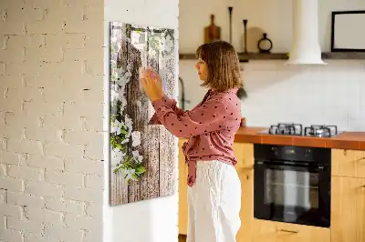 Magnetická tabuľa na kreslenie motív kvety na doskách
