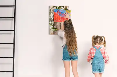 Magnetická tabuľa na kreslenie motív kvety na doskách