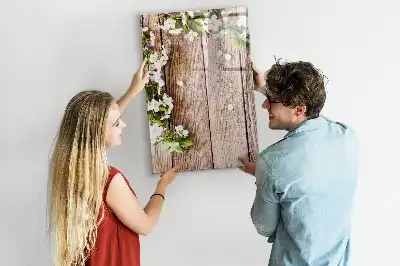 Magnetická tabuľa na kreslenie motív kvety na doskách