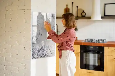 Magnetická tabuľa na kreslenie s motívom palmových listov