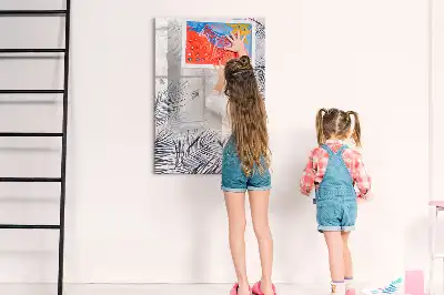 Magnetická tabuľa na kreslenie s motívom palmových listov