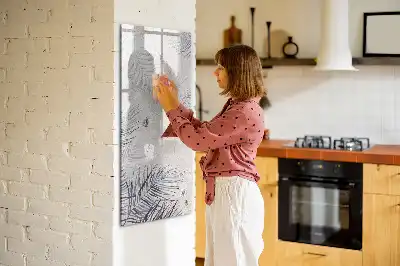 Magnetická tabuľa na kreslenie s motívom palmových listov