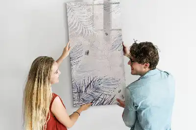 Magnetická tabuľa na kreslenie s motívom palmových listov