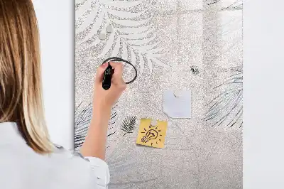 Magnetická tabuľa na kreslenie s motívom palmových listov
