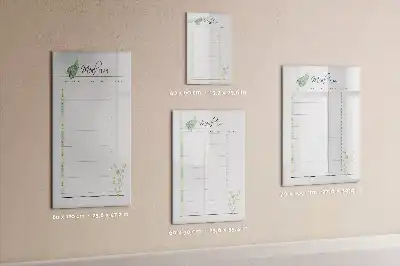 Magnetická kresliaca tabuľa na plánovanie jedál