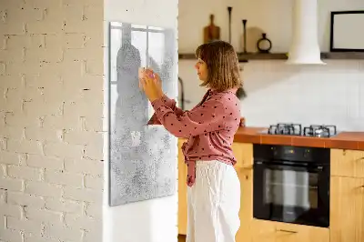 Magnetická tabuľa na kreslenie v dizajne betónovej steny