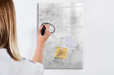 Magnetická tabuľa na kreslenie v dizajne betónovej steny