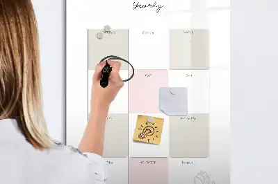 Magnetická tabuľa na kreslenie ročný plánovač