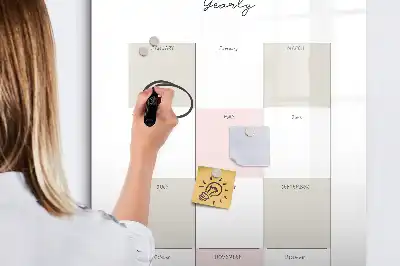 Magnetická tabuľa na kreslenie ročný plánovač