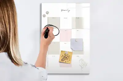 Magnetická tabuľa na kreslenie ročný plánovač