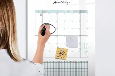 Magnetická kresliaca tabuľa mesačný plánovač