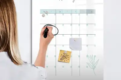 Magnetická kresliaca tabuľa mesačný plánovač