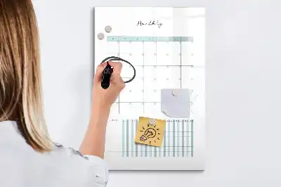 Magnetická kresliaca tabuľa mesačný plánovač