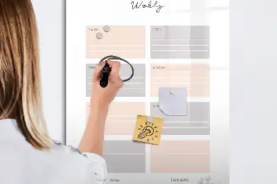 Magnetická tabuľa na kreslenie týždenný plánovač
