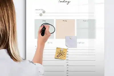 Magnetická kresliaca tabuľa plánovač na dnešok