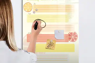Magnetická tabuľa na kreslenie plánovač menu
