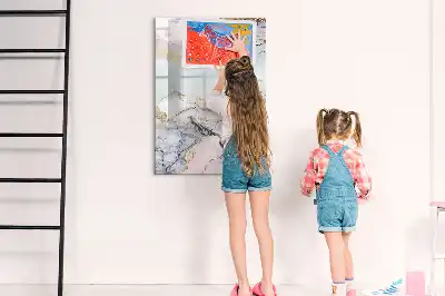 Magnetická tabuľa na kreslenie mramorová