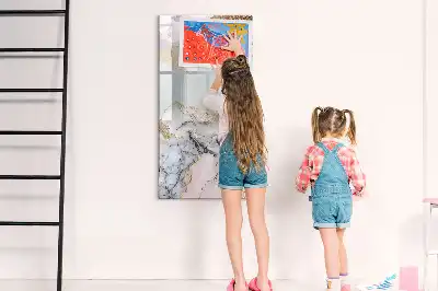 Magnetická tabuľa na kreslenie mramorová