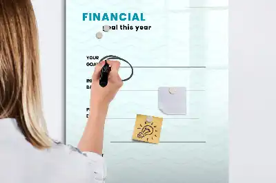 Magnetická kresliaca tabuľa finančný plánovač