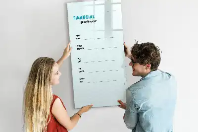Magnetická kresliaca tabuľa finančný plánovač