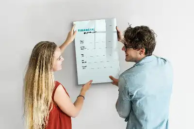 Magnetická kresliaca tabuľa finančný plánovač
