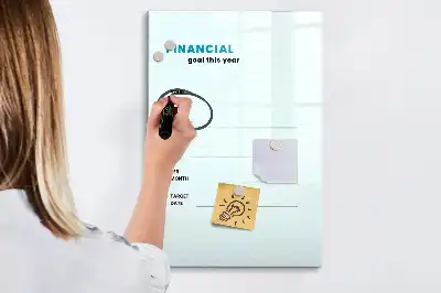 Magnetická kresliaca tabuľa finančný plánovač