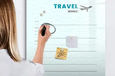 Magnetická kresliaca tabuľa cestovný plánovač